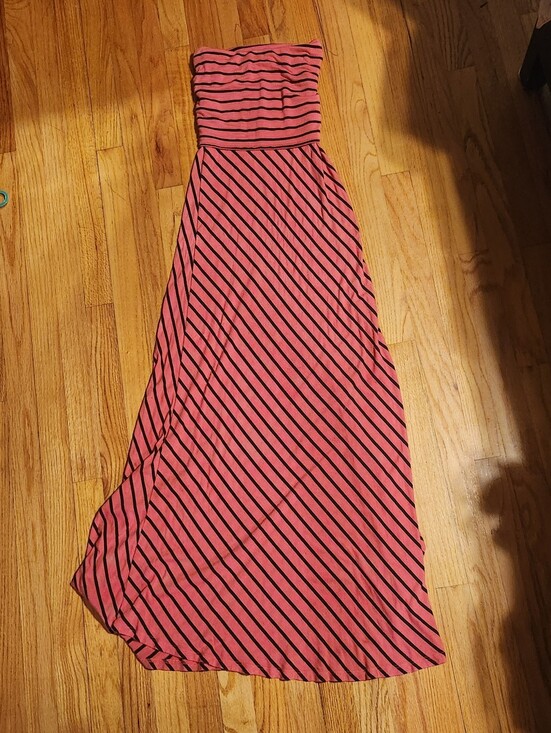 BKE Dresses & Skirts - Strapless Striped Maxi Dress